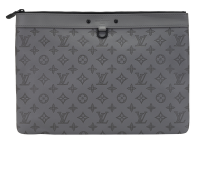 Louis Vuitton To-Go Pochette, &pound;490, Accessories, Grey, Leather, Front view